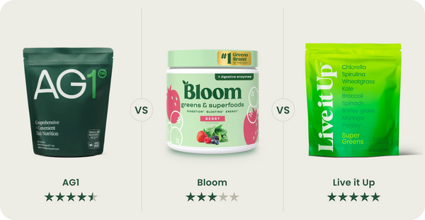 AG1 vs. Bloom Greens vs. Live it Up Super Greens: What Should You Choose?