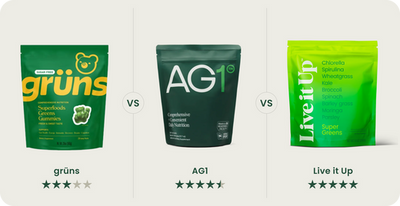 Grüns vs. AG1 vs. Live it Up Super Greens: What Should You Choose?