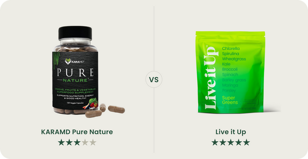 KaraMD Pure Nature vs. Live it Up Super Greens, Compared by a Dietitian