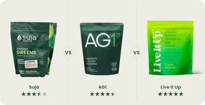 Suja vs. AG1 vs. Live it Up Super Greens: What Should You Choose?