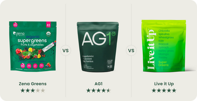 Zena Greens vs. AG1 vs. Live it Up Super Greens: What’s Best?