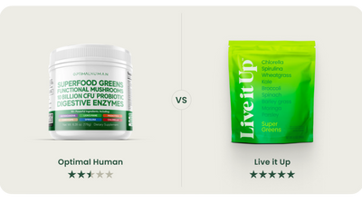 Optimal Human vs. Live it Up Super Greens: Do More Ingredients Mean More Benefits?