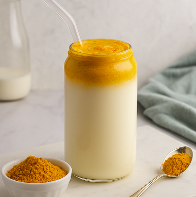 Golden Hour: relaxing golden milk latte with ashwagandha